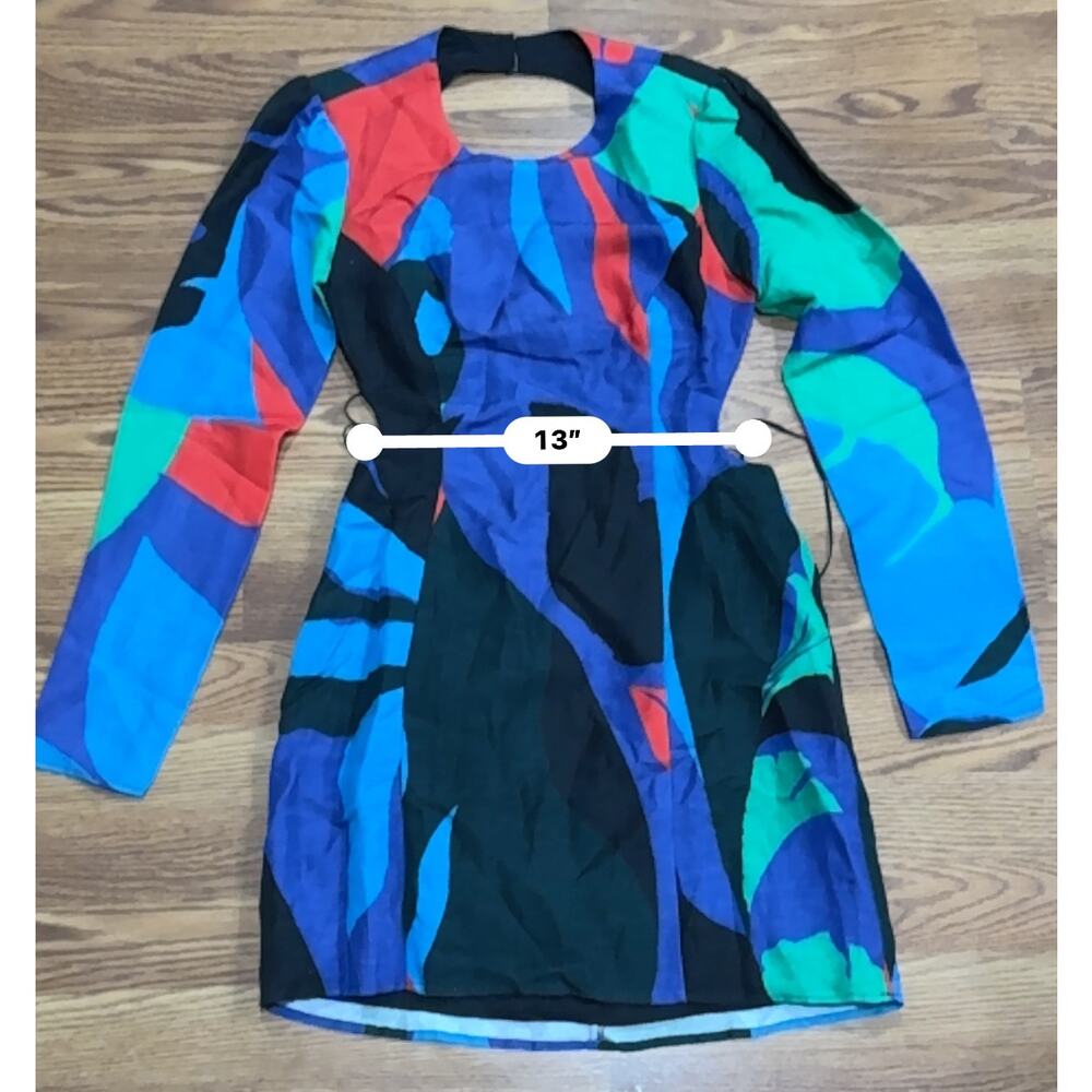 THE WOLF GANG LOLITA CUT OUT MINI DRESS in SPLICE Multicolor abstract medium - Picture 6 of 13
